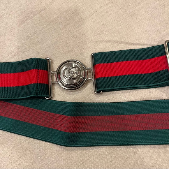 Gucci GG Logo Elastic Web Belt